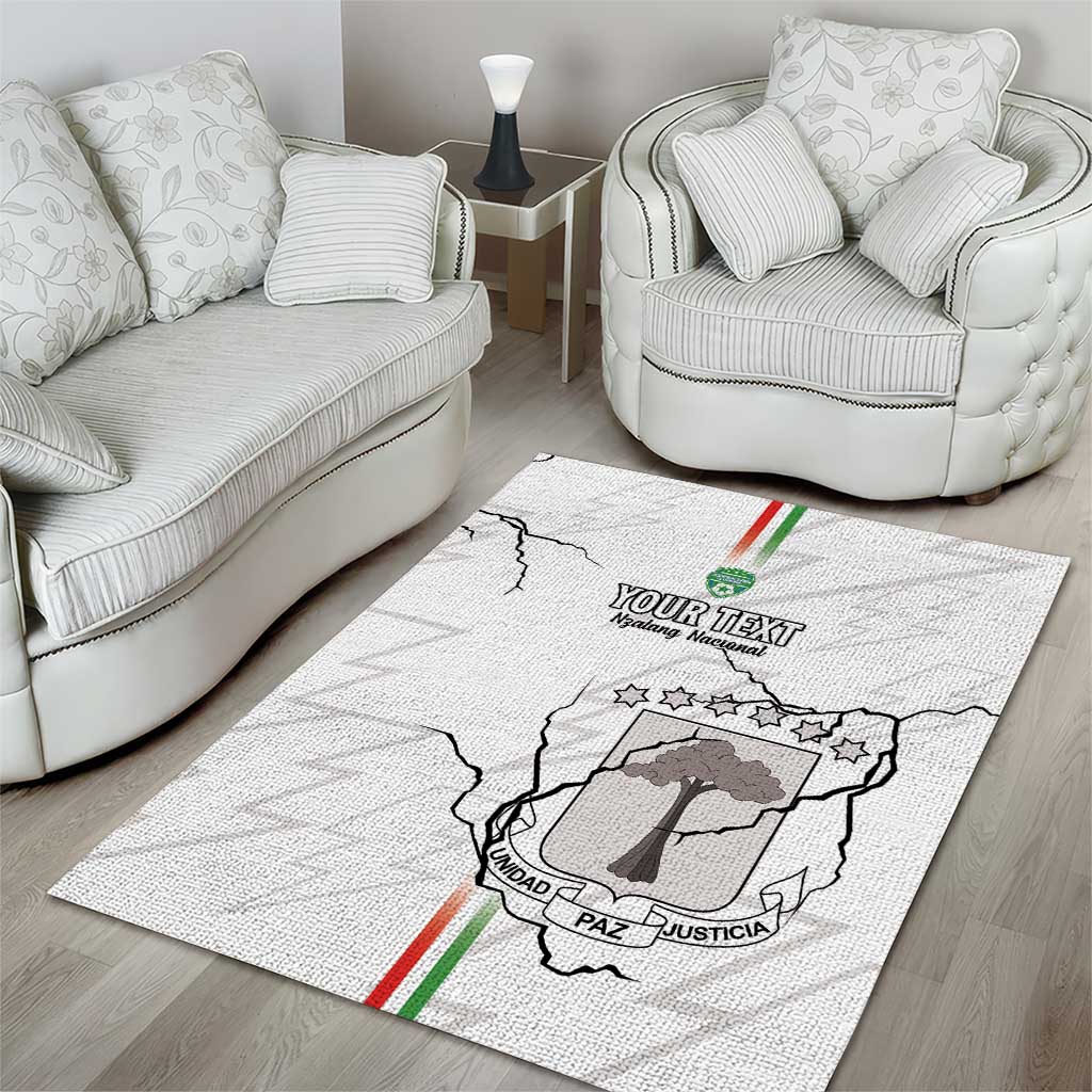 Custom Equatorial Guinea Football Area Rug Go Champions - White Version