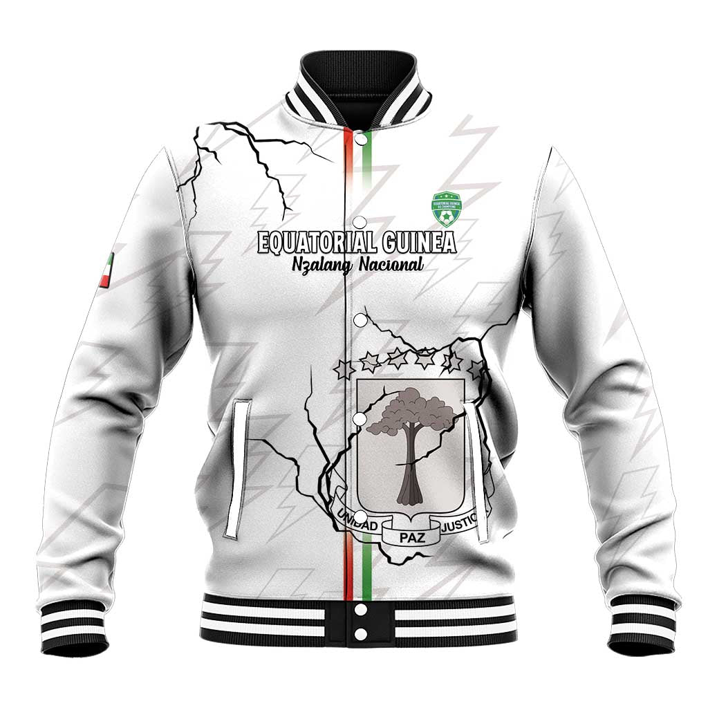Custom Equatorial Guinea Football Baseball Jacket Go Champions - White Version