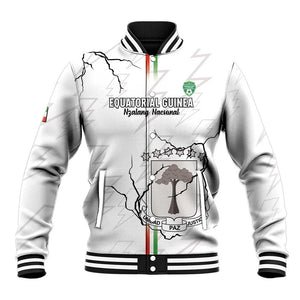 Custom Equatorial Guinea Football Baseball Jacket Go Champions - White Version