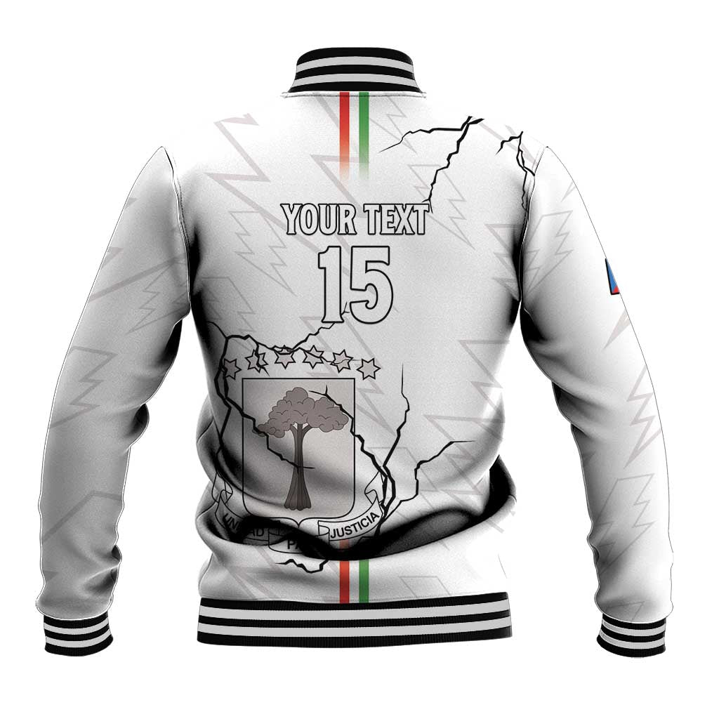 Custom Equatorial Guinea Football Baseball Jacket Go Champions - White Version