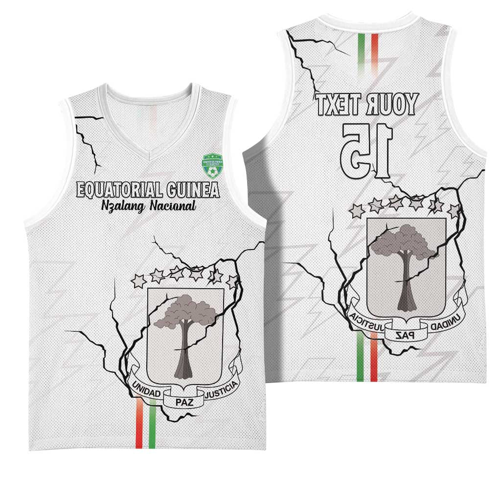 Custom Equatorial Guinea Football Basketball Jersey Go Champions - White Version - African Pride