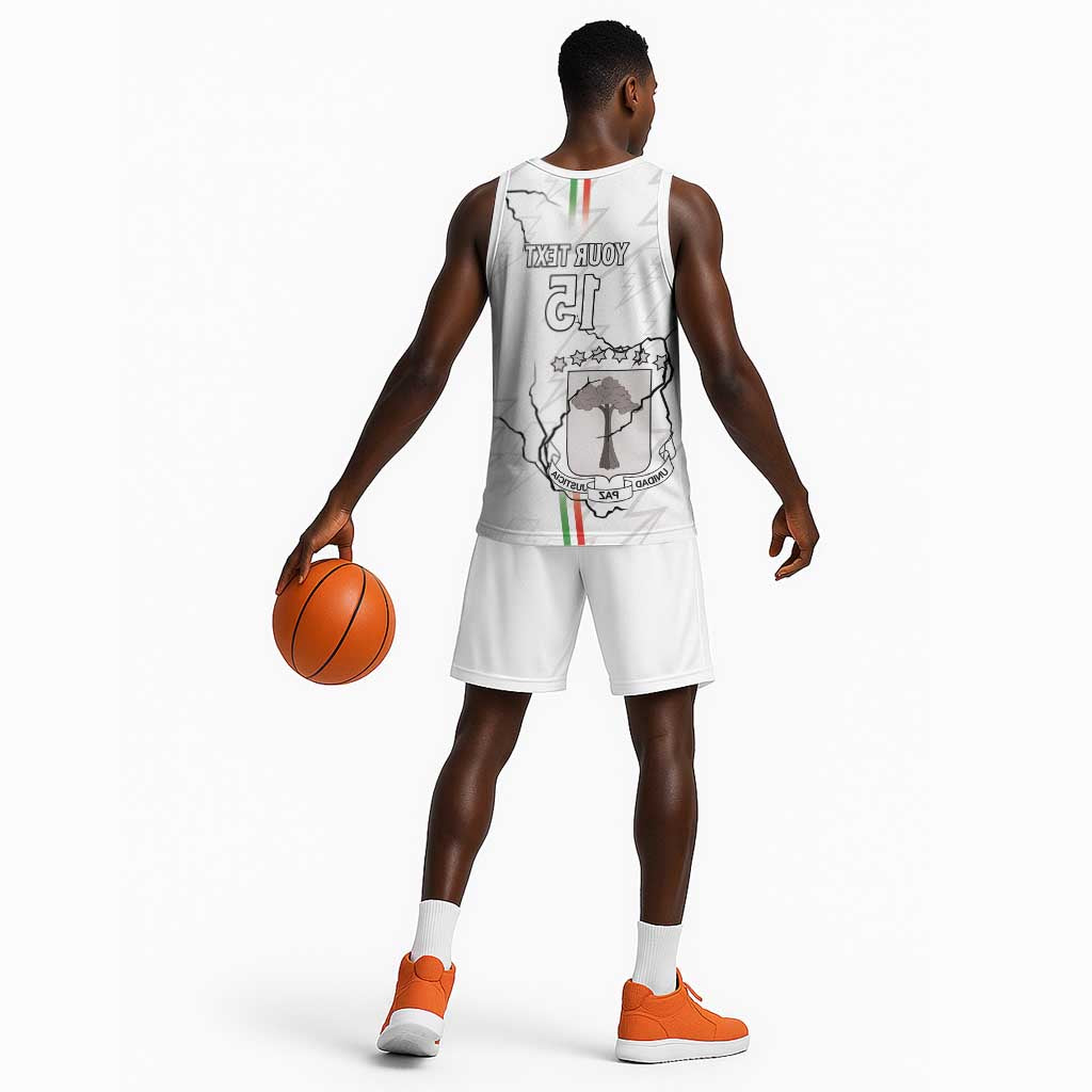 Custom Equatorial Guinea Football Basketball Jersey Go Champions - White Version - African Pride