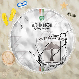 Custom Equatorial Guinea Football Beach Blanket Go Champions - White Version