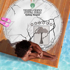 Custom Equatorial Guinea Football Beach Blanket Go Champions - White Version