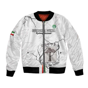 Custom Equatorial Guinea Football Bomber Jacket Go Champions - White Version