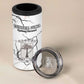 Custom Equatorial Guinea Football 4 in 1 Can Cooler Tumbler Go Champions - White Version