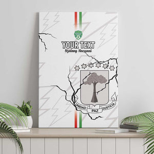 Custom Equatorial Guinea Football Canvas Wall Art Go Champions - White Version