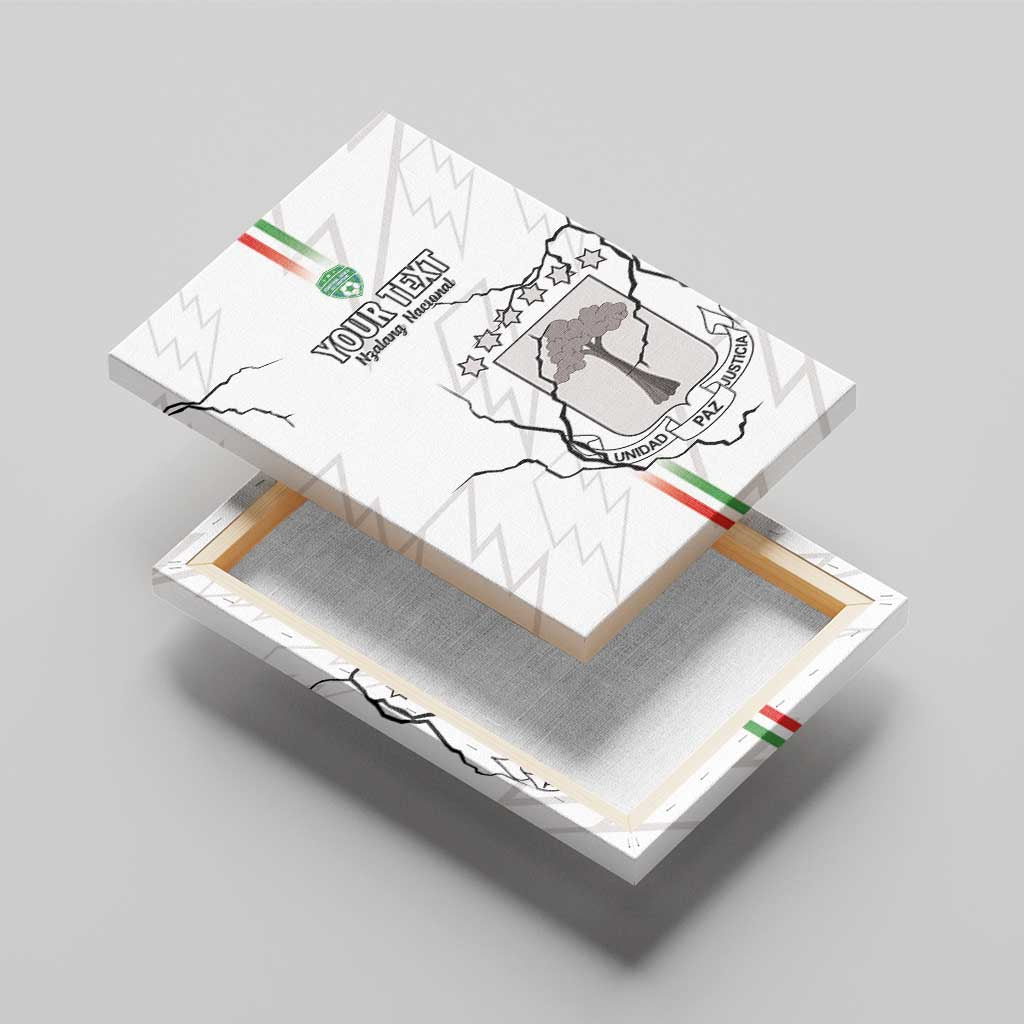Custom Equatorial Guinea Football Canvas Wall Art Go Champions - White Version