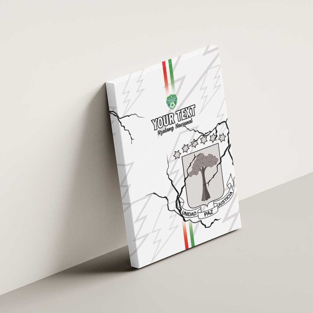 Custom Equatorial Guinea Football Canvas Wall Art Go Champions - White Version