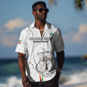 Custom Equatorial Guinea Football Hawaiian Shirt Go Champions - White Version