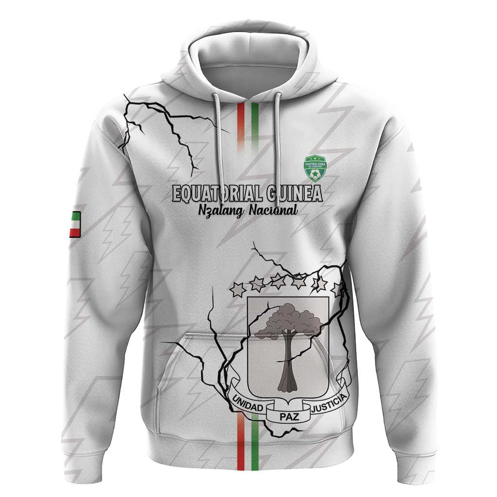 Custom Equatorial Guinea Football Hoodie Go Champions - White Version
