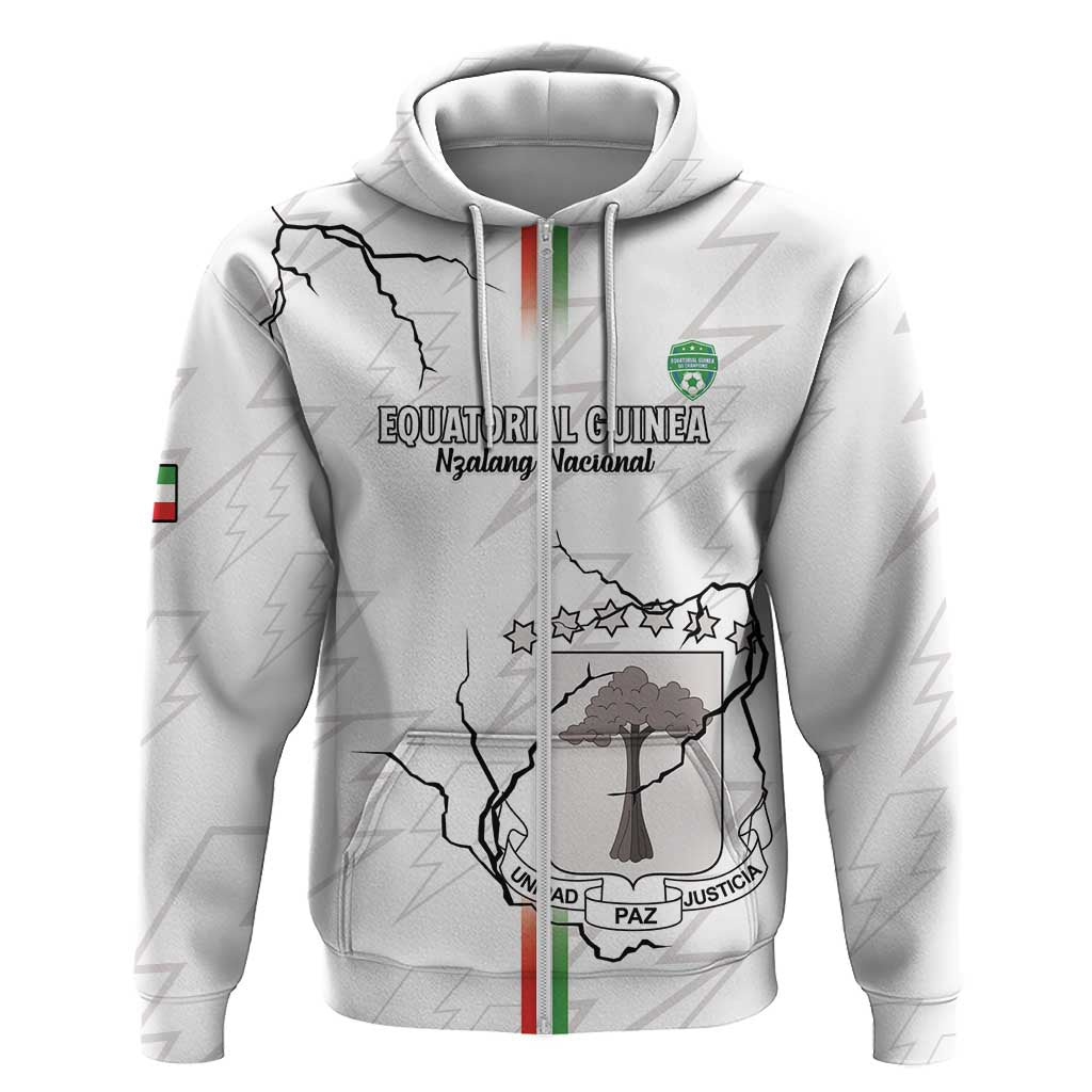 Custom Equatorial Guinea Football Hoodie Go Champions - White Version