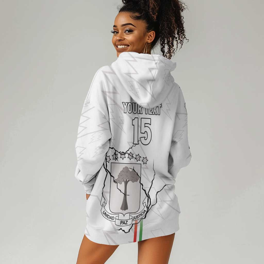 Custom Equatorial Guinea Football Hoodie Dress Go Champions - White Version