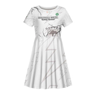 Custom Equatorial Guinea Football Kid Short Sleeve Dress Go Champions - White Version