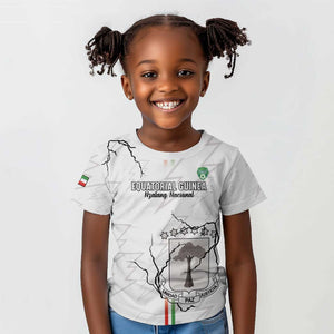 Custom Equatorial Guinea Football Kid T shirt Go Champions - White Version