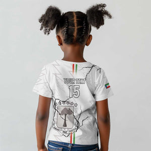 Custom Equatorial Guinea Football Kid T shirt Go Champions - White Version