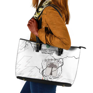 Custom Equatorial Guinea Football Leather Tote Bag Go Champions - White Version