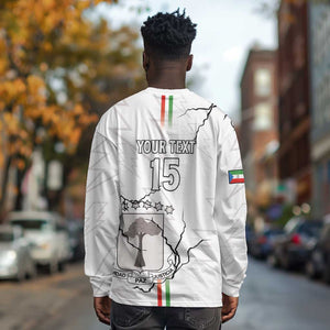 Custom Equatorial Guinea Football Long Sleeve Shirt Go Champions - White Version