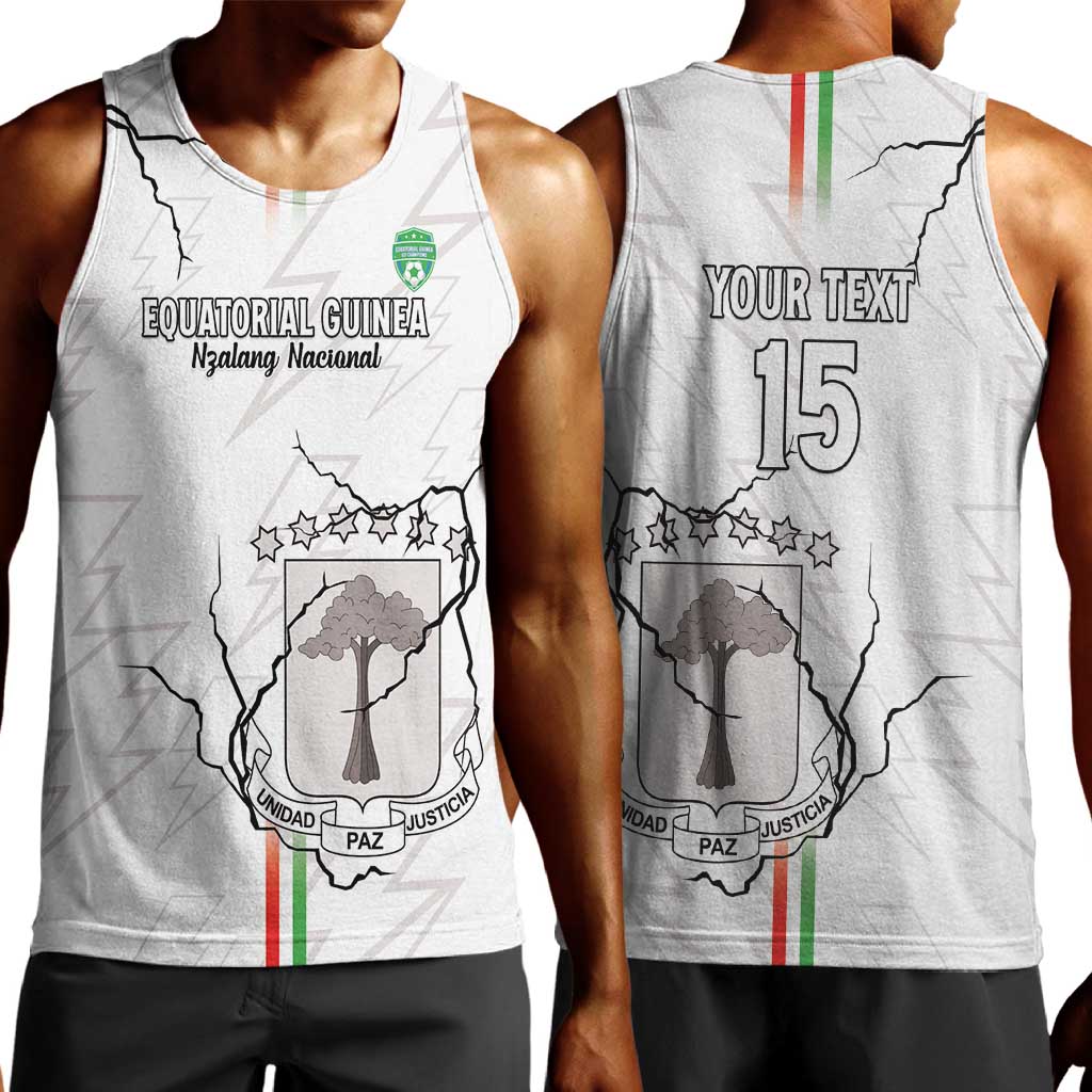 Custom Equatorial Guinea Football Men Tank Top Go Champions - White Version