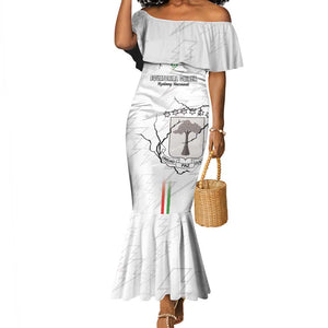 Custom Equatorial Guinea Football Mermaid Dress Go Champions - White Version