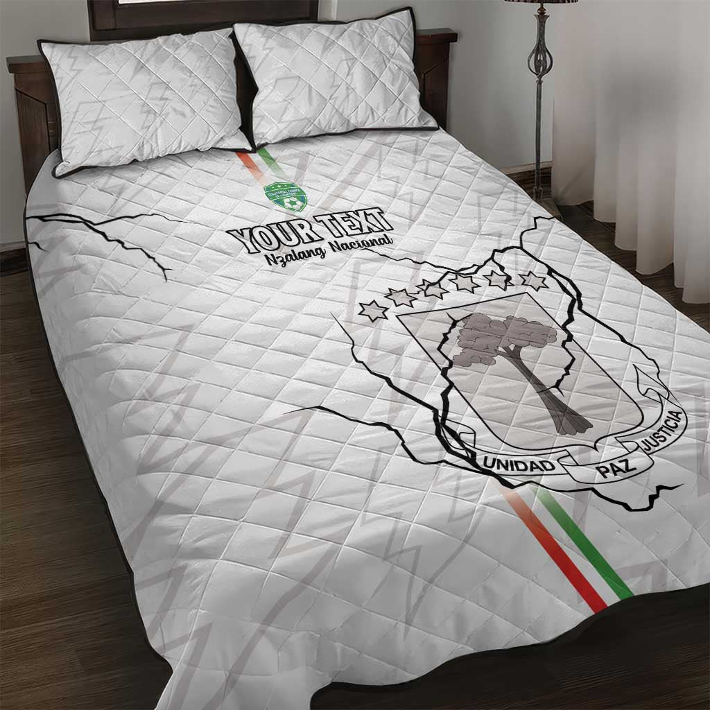 Custom Equatorial Guinea Football Quilt Bed Set Go Champions - White Version