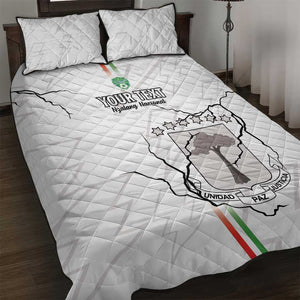 Custom Equatorial Guinea Football Quilt Bed Set Go Champions - White Version