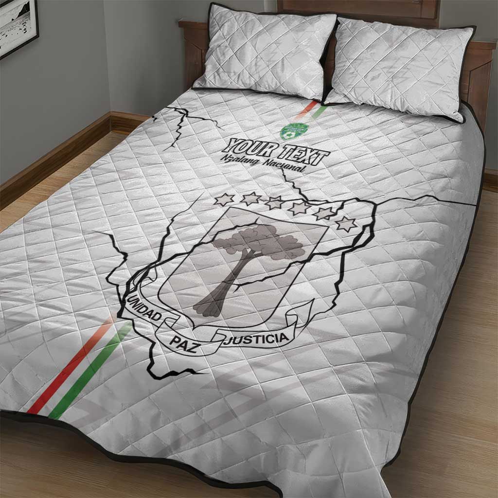 Custom Equatorial Guinea Football Quilt Bed Set Go Champions - White Version