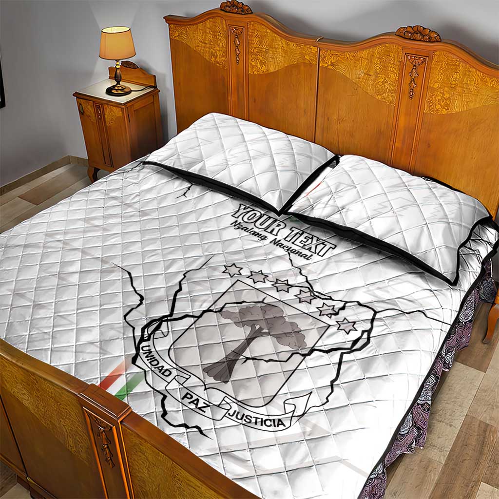 Custom Equatorial Guinea Football Quilt Bed Set Go Champions - White Version