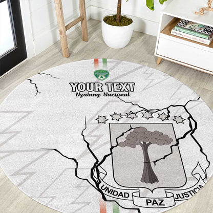 Custom Equatorial Guinea Football Round Carpet Go Champions - White Version