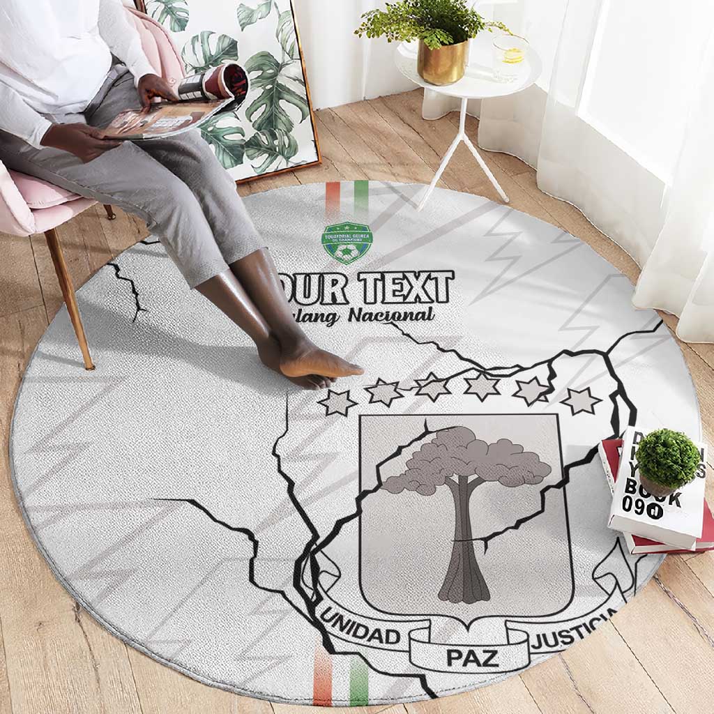 Custom Equatorial Guinea Football Round Carpet Go Champions - White Version