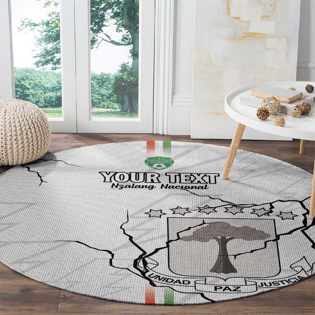 Custom Equatorial Guinea Football Round Carpet Go Champions - White Version