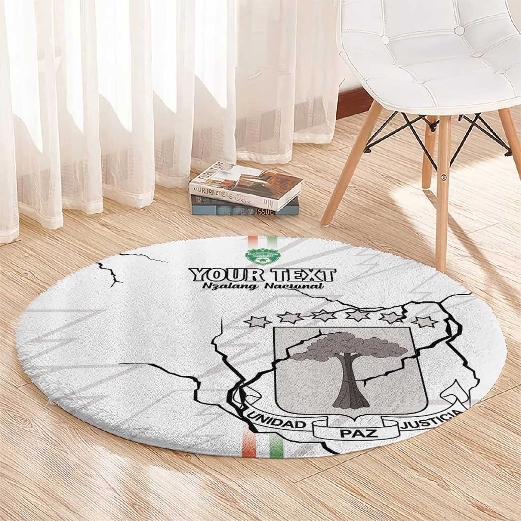 Custom Equatorial Guinea Football Round Carpet Go Champions - White Version