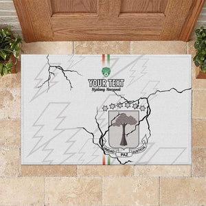 Custom Equatorial Guinea Football Rubber Doormat Go Champions - White Version