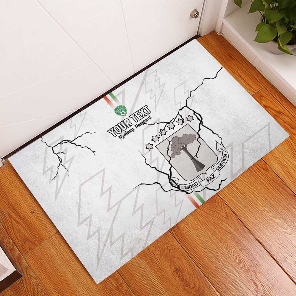 Custom Equatorial Guinea Football Rubber Doormat Go Champions - White Version