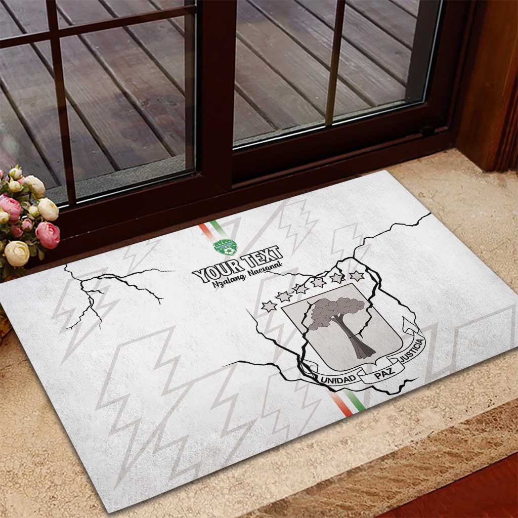 Custom Equatorial Guinea Football Rubber Doormat Go Champions - White Version