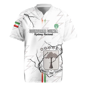 Custom Equatorial Guinea Football Rugby Jersey Go Champions - White Version