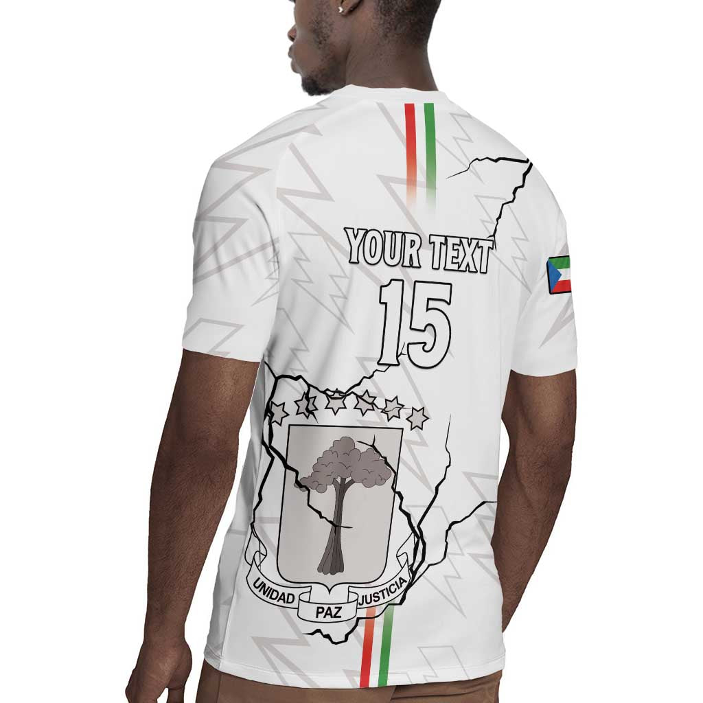Custom Equatorial Guinea Football Rugby Jersey Go Champions - White Version