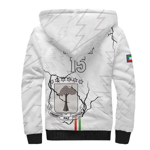 Custom Equatorial Guinea Football Sherpa Hoodie Go Champions - White Version