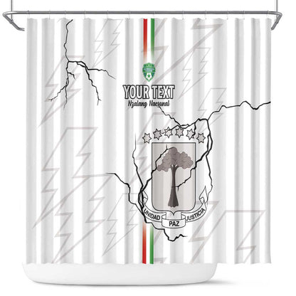Custom Equatorial Guinea Football Shower Curtain Go Champions - White Version