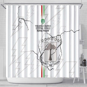 Custom Equatorial Guinea Football Shower Curtain Go Champions - White Version