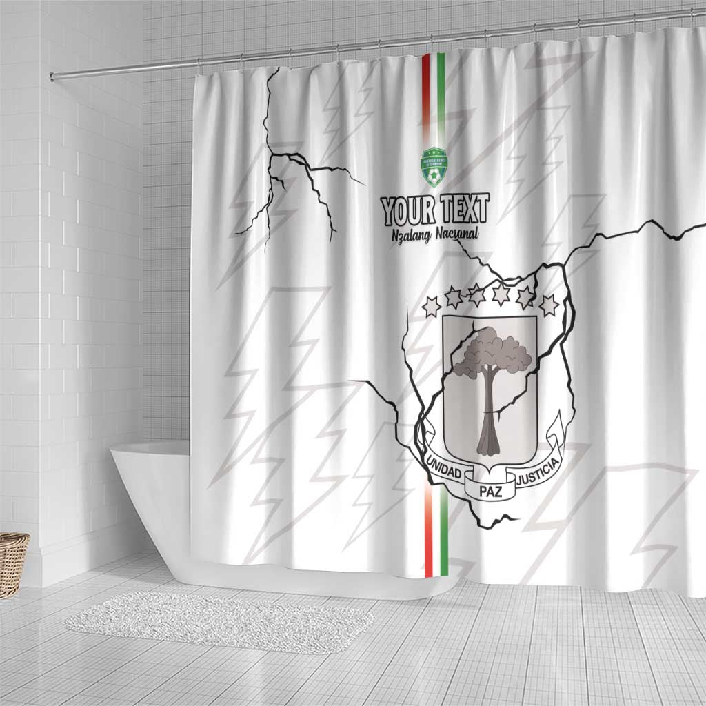 Custom Equatorial Guinea Football Shower Curtain Go Champions - White Version