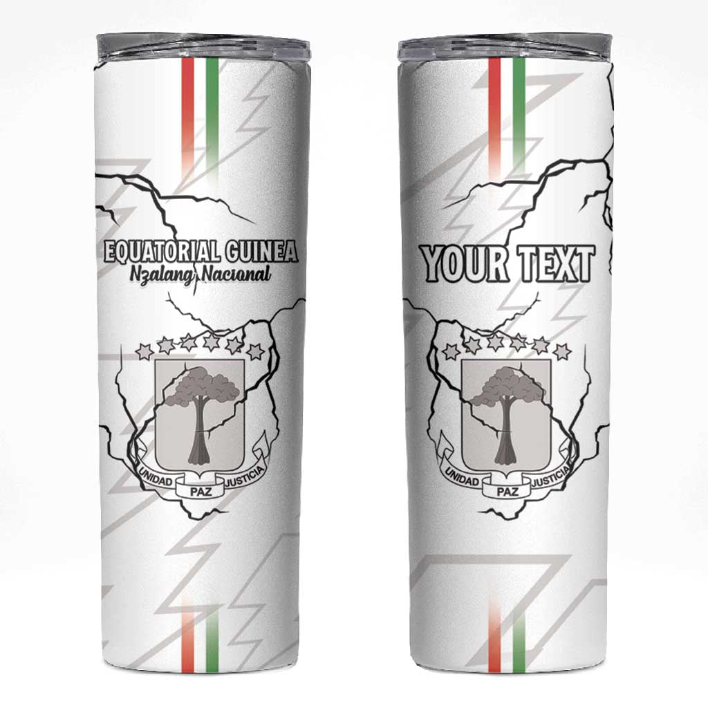 Custom Equatorial Guinea Football Skinny Tumbler Go Champions - White Version
