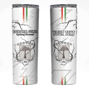 Custom Equatorial Guinea Football Skinny Tumbler Go Champions - White Version