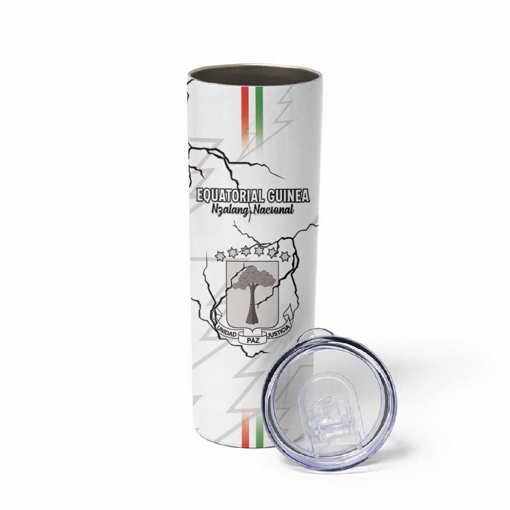 Custom Equatorial Guinea Football Skinny Tumbler Go Champions - White Version