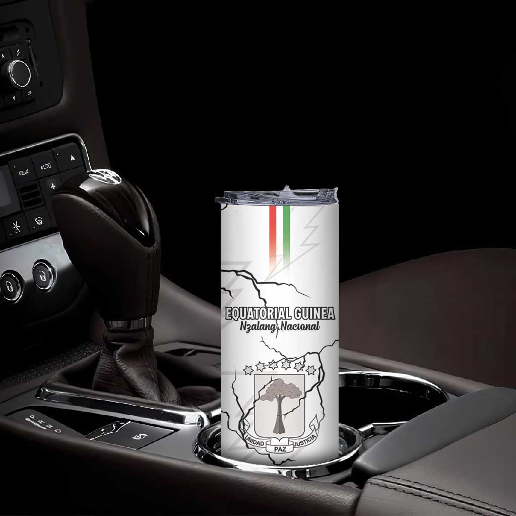 Custom Equatorial Guinea Football Skinny Tumbler Go Champions - White Version