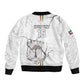 Custom Equatorial Guinea Football Sleeve Zip Bomber Jacket Go Champions - White Version