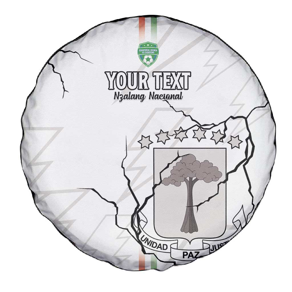 Custom Equatorial Guinea Football Spare Tire Cover Go Champions - White Version