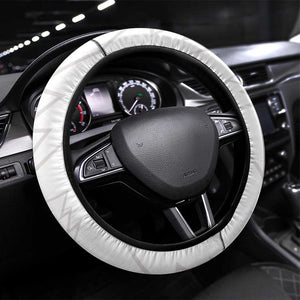 Equatorial Guinea Football Steering Wheel Cover Go Champions - White Version