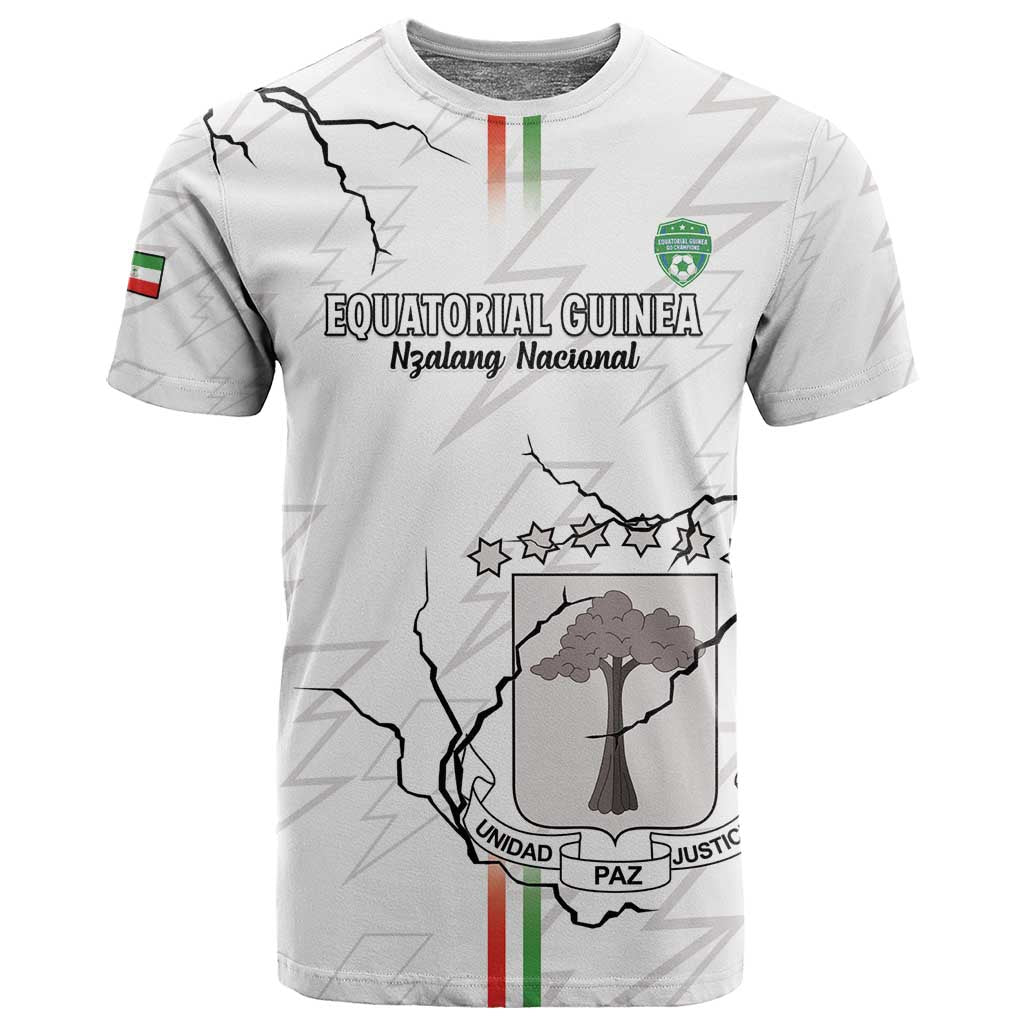 Custom Equatorial Guinea Football T shirt Go Champions - White Version