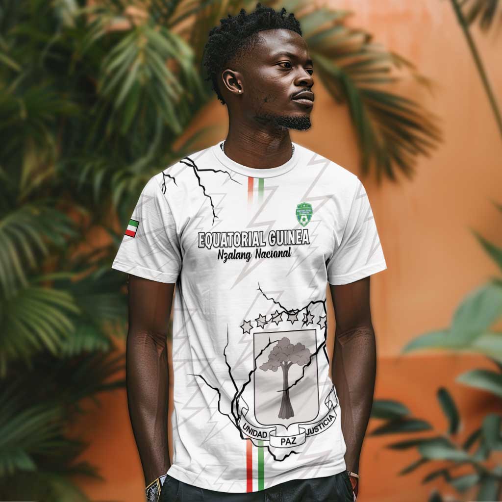 Custom Equatorial Guinea Football T shirt Go Champions - White Version